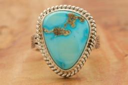 Genuine Kingman Turquoise Sterling Silver Ring